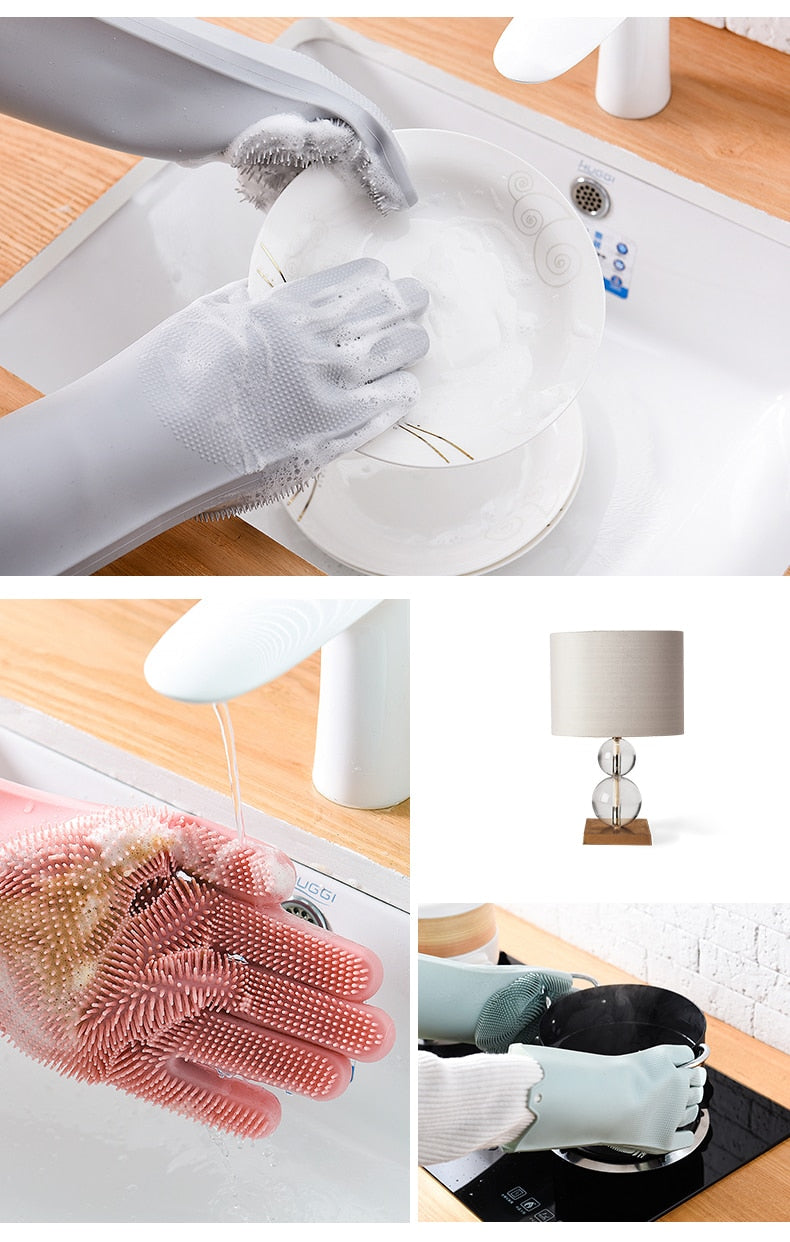 Luva Lava Louças de Silicone