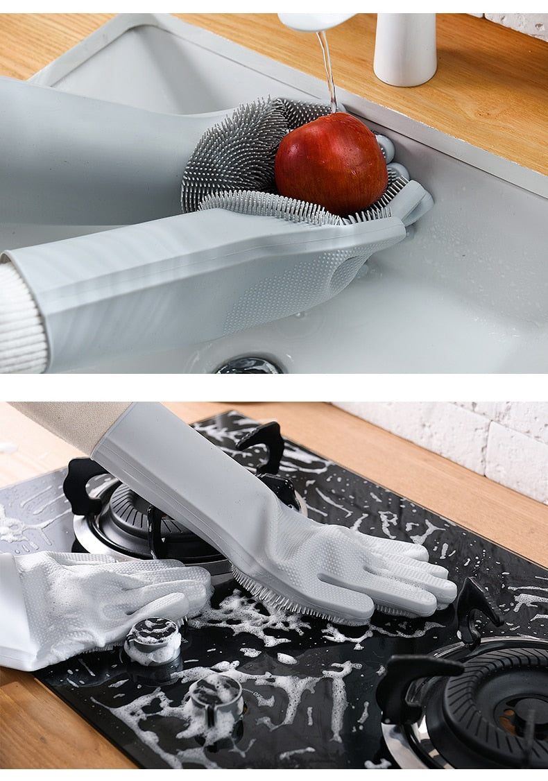 Luva Lava Louças de Silicone